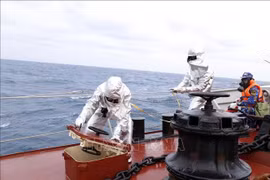 La 39e patrouille conjointe entre les marines vietnamienne et chinoise dans le golfe du Tonkin. Photo : VNA