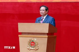Le Premier ministre Pham Minh Chinh s'exprime. Photo : VNA