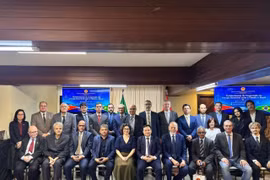 Délégués participant au séminaire intitulé « Vietnam–Brésil 2026 : Renforcement de la coopération dans le domaine des énergies renouvelables ». Photo : Ambassade du Vietnam au Brésil