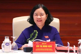 Bui Thi Minh Hoài réélue secrétaire du Comité du Parti de Hanoï pour le mandat 2025-2030. Photo : VNA