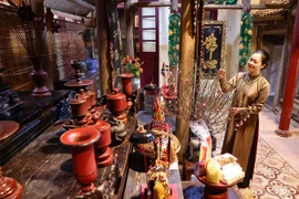 La Maison du Patrimoine, située au 87, rue Ma May, présente le quotidien d’une famille hanoïenne d’autrefois. Photo :VNA