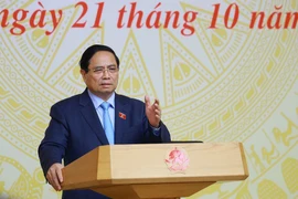 Le Premier ministre Pham Minh Chinh s'exprime. Photo: VNA
