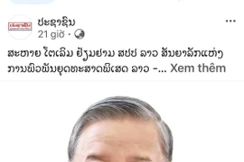 Photo du secrétaire général To Lam sur l'article sur le journal Pasaxon. Photo : capture de l'écran