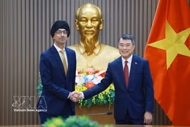 Le Premier ministre Le Minh Hung (droite) reçoit l’ambassadeur de Singapour au Vietnam, Rajpal Singh. Photo: VNA