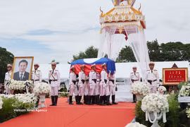 Les funérailles nationales de Xaysomphone Phomvihane. Photo: VNA