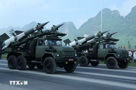 Des chars et missiles lors d'une répétition conjointe en vue du 80e anniversaire de la Fête nationale