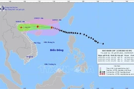 Trajectoire du typhon Ragasa à 4 h du matin le 24 septembre. Photo : VNA