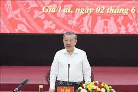 Le secrétaire général du Parti communiste du Vietnam (PCV), Tô Lâm, prend la parole. Photo: VNA