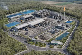 Photo d'illustration: Vue en perspective d'une usine de traitement des déchets à Tay Ninh.