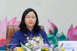 Bui Thi Minh Hoai, membre du Bureau politique, secrétaire du Comité central du Parti et présidente du Comité central du Front de la Patrie du Vietnam. Photo : VNA