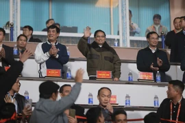 Le Premier ministre Pham Minh Chinh présent au match. Photo: VNA