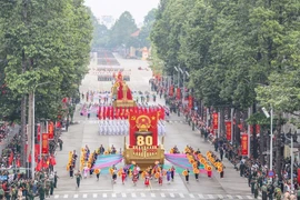Répétition générale du défilé de la Fête nationale. Photo : VNA 