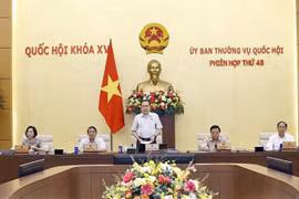 La 48ᵉ session du Comité permanent de l’Assemblée nationale (AN) a débuté dans la matinée du 11 août à Hanoï sous l’égide du président de l’AN Tran Thanh Man. Photo : VNA