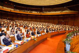 Les délégués présents dans la salle Dien Hong de l’Assemblée nationale. Photo: VNA