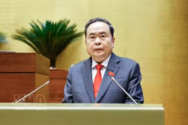 Dans son discours d'ouverture, le président de l'Assemblée nationale, Tran Thanh Man, a souligné le grand succès des élections législatives et locales pour le mandat 2026-2031. Photo : VNA