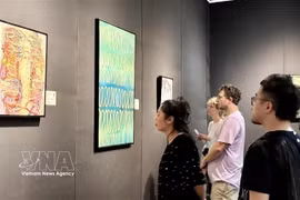 Des visiteurs à l'exposition. Photo : VNA