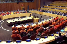 Célébration de la Journée du Vesak des Nations Unies au siège de l'ONU à New York le 14 mai (heure locale). (Photo : VNA)