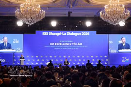 Le secrétaire général du Comité central du Parti communiste du Vietnam et président de la République To Lam donne le 29 mai un discours important lors du Dialogue Shangri-La, tenue à Singapour. Photo : VNA