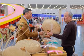 L’espace « Têt en famille » de la Foire du Printemps 2026 suscite l’intérêt des visiteurs. Photo : VNA