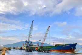 Des moyens de manutention des marchandises au port de Vung Ang. Photo : VNA