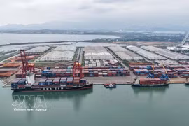 Le port international de Chu Lai est un centre logistique important dans la région des Hauts Plateaux du Centre. Photo : VNA