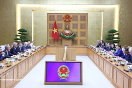 Lors de la séance de travail. Photo : VNA