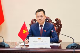 Le député à plein temps à l'Assemblée nationale, membre de la commission de la défense, de la sécurité et des affaires étrangères et vice-président du Groupe des jeunes députés de l’Assemblée nationale vietnamienne de la 15e législature, Trinh Xuân An. Photo : VNA
