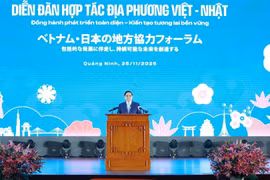 Le Premier ministre Pham Minh Chinh lors du Forum. Photo : VNA