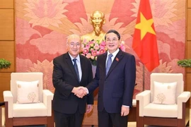 Le vice-président de l’Assemblée nationale Nguyên Duc Hai (droite) et le Dr Kambiz Ghawami, président de l’Organisation mondiale de soutien universitaire (World University Service – WUS) et représentant autorisé du Land de Hesse. Photo : VNA