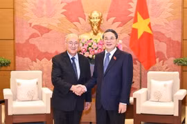 Le vice-président de l’Assemblée nationale Nguyên Duc Hai (droite) et le Dr Kambiz Ghawami, président de l’Organisation mondiale de soutien universitaire (World University Service – WUS) et représentant autorisé du Land de Hesse. Photo : VNA