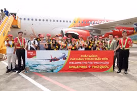 La nouvelle liaison Singapour-Phu Quoc porte à 78 le nombre total de vols hebdomadaires de Vietjet entre le Vietnam et Singapour. (Photo : Vietjet)