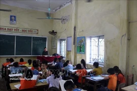 Classe à l’école primaire Hải Thanh (Nghi Sơn, Thanh Hoa). Photo ; VNA
