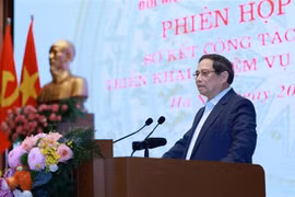 Le Premier ministre Pham Minh Chinh lors de la réunion. Photo : VNA