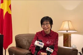 L'ambassadrice Ton Thi Ngoc Huong, cheffe de la délégation permanente de Hanoï auprès de l'ASEAN. Photo : VNA