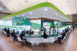 Un bureau de transaction de Vietcombank (VCB) à Hanoï (Photo : VNA)