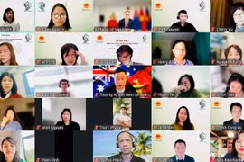 Réunion virtuelle marquant le lancement du Réseau des connaissances vietnamiennes en Nouvelle-Zélande (VietKnowledge NZ – VKNZ). Photo : Vietnam+