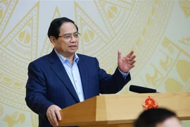 Le Premier ministre Pham Minh Chinh; chef du Comité directeur national chargé de la mise en œuvre de la Résolution n°79-NQ/TW du Bureau politique sur le développement de l’économie publique. Photo : VNA
