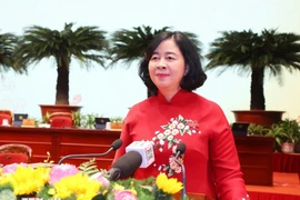 Bui Thi Minh Hoai, membre du Bureau politique, secrétaire du Comité central du Parti et présidente du Front de la Patrie du Vietnam. Photo / VNA