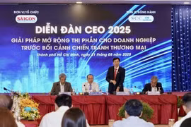 Délégués au Forum des PDG 2025 à Ho Chi Minh-Ville le 21 mai (Photo : VNA)
