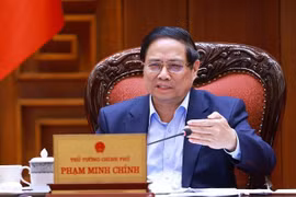 Le Premier ministre Pham Minh Chinh lors de la réunion. Photo ; VNA