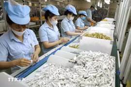 Fabrication d’appareils électroménagers à l’usine de Panasonic Life Solutions Vietnam, implantée dans le Parc industriel Vietnam-Singapour (VSIP) de Tân Uyên, province de Binh Duong. Photo d’illustration : VNA