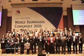 Des représentants de médias de différents pays participent à la Conférence mondiale des journalistes 2026. Photo : VNA
