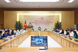 Le Premier ministre Pham Minh Chinh prend la parole lors de la 32e réunion du comité national de pilotage pour la lutte contre la pêche INN, le 3 mars. (Photo : VNA)