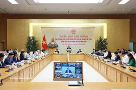 Le Premier ministre Pham Minh Chinh prend la parole lors de la 32e réunion du comité national de pilotage pour la lutte contre la pêche INN, le 3 mars. (Photo : VNA)