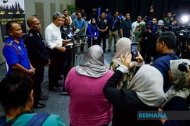 Le ministre malaisien des Affaires étrangères, Datuk Seri Mohamad Hasan, s'adresse à la presse. (Photo : Bernama)