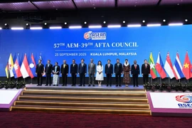 Lors de la 39e réunion de la zone de libre-échange de l'ASEAN (Photo : moit.gov.vn)