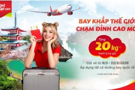 Vietjet propose des bagages gratuits et des prix en or dans le cadre de sa promotion de mars. (Photo : Vietjet)