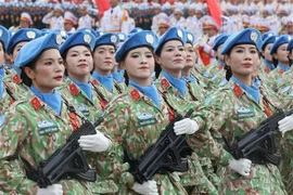 Les femmes soldats de la paix du Vietnam (Photo : VNA)