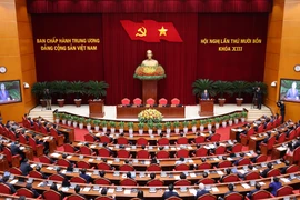 Séance de clôture du 14e Plénum du CC du PCV. Photo : VNA