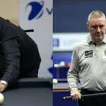 Le joueur de billard vietnamien Trân Quyêt Chiên (à gauche) remporte la finale du Master UMB 3 bandes de Blois 2025 sur le score de 50 à 15 face au Belge Frédéric Caudron. Photo : thethaovanhoa.vn